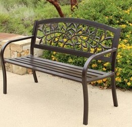 Bronze Outdoor Bench from Hastings Flower Co in Hastings, MN