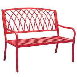 Red Outdoor Bench from Hastings Flower Co in Hastings, MN